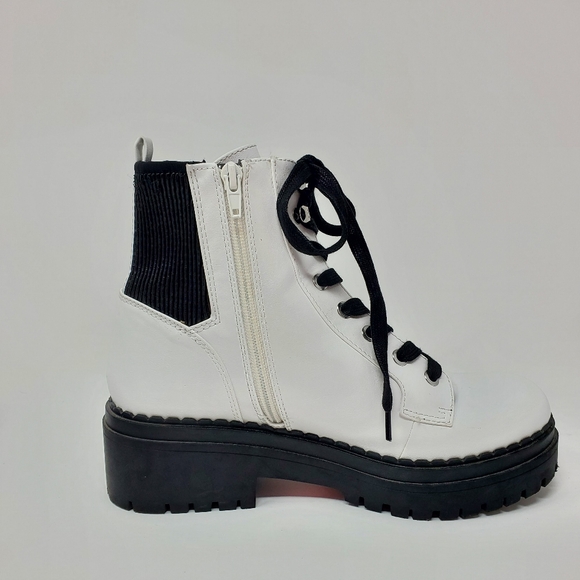 Indigo Road Wilder Combat Boots - Women's - Black and White Size 8 1/2 - Picture 7 of 15